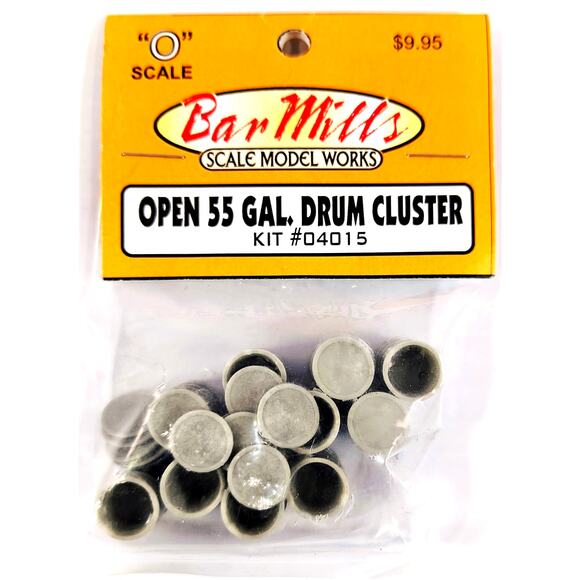Bar Mills Kit #04015 55 GALLON DRUMS, O Scale, New, See Pics/Description. - Picture 1 of 3
